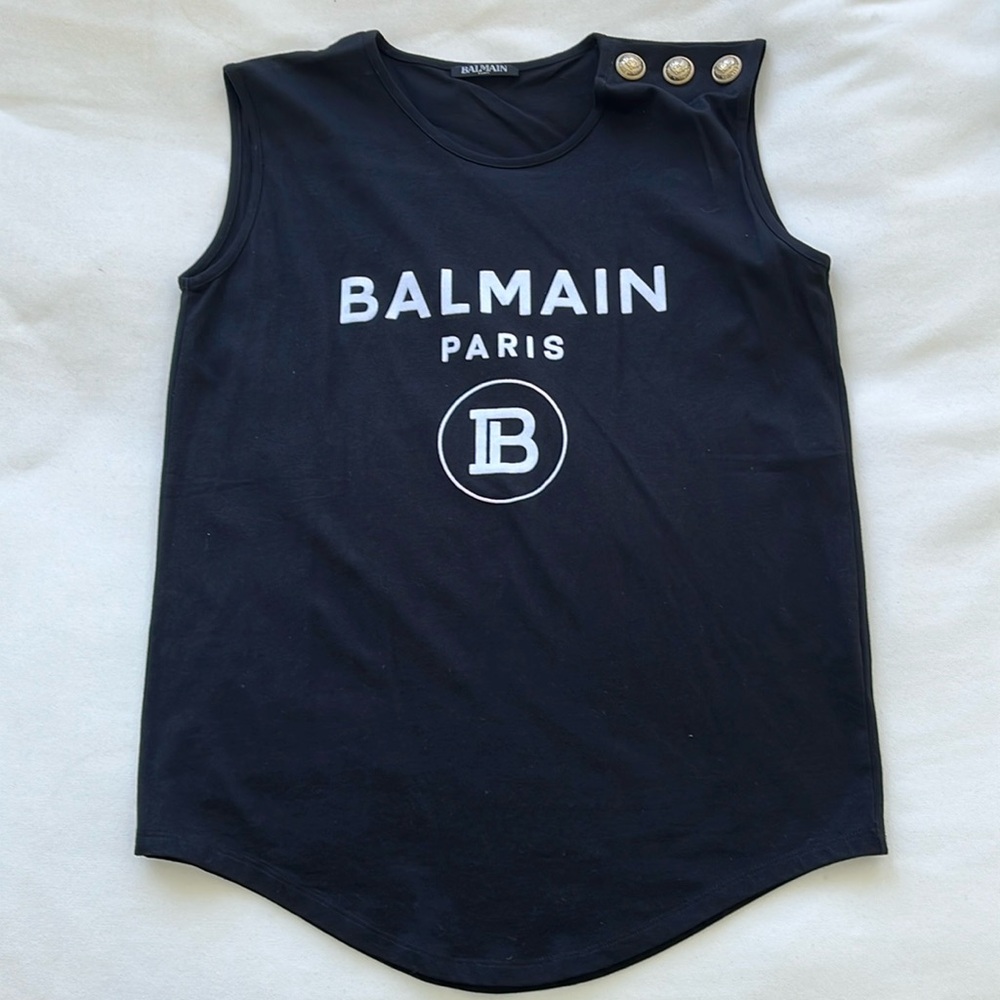 Balmain 3 button tank top